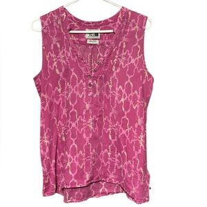 The North Face Pink and White Sleeveless Top L